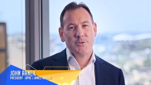 John Arneil, President of James Hardie ANZ, during his exclusive interview on Industry Leaders TV